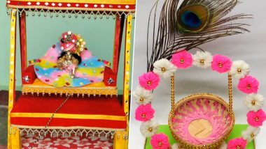 Krishna Janmashtami 2024 Bal Gopal Jhula Decoration Ideas: How To Make Laddu Gopal Jhula? Quick and Easy Ideas to Decorate Nandgopala’s Swing for Home Temple (Watch Videos)