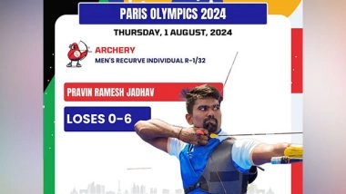 Sports News | Paris Olympics: Archer Pravin Jadhav Bows out in Round of 64
