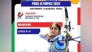 Sports News | Paris Olympics: Indian Archer Bhajan Kaur Crashes out in Round of 16, Loses in Shoot-off