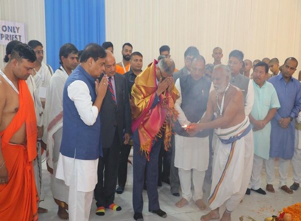 Business News | CM Himanta Sarma Performs 'bhumi Pujan' of Tata Semiconductor Facility at Jagiroad