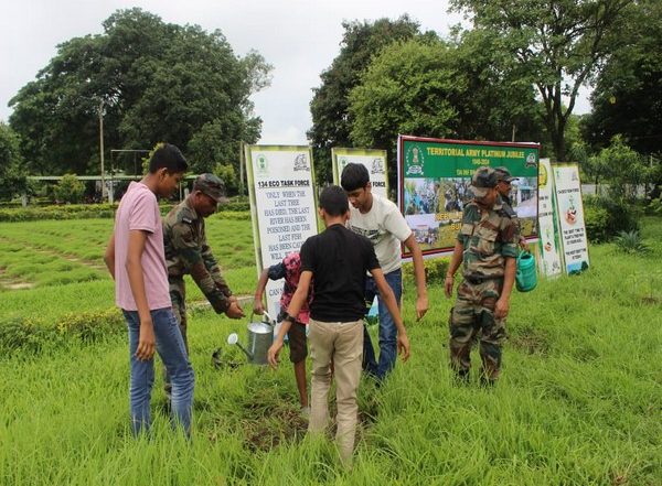 India News | Assam: 134 Infantry Battalion Organises Mass Plantation Drive to Commemorate Platinum Jubilee in Sonitpur