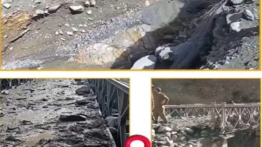 India News | Himachal: Flash Floods Block Manali-Leh Highway in Lahaul Spiti