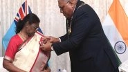 World News | President Droupadi Murmu Conferred with Fiji's Highest Civilian Award: MEA