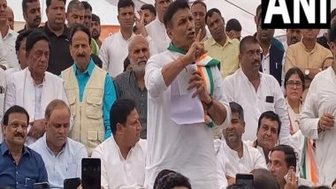India News | MP: Congress Leaders Hold Protest Against Scams in Indore