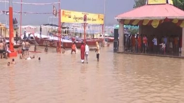India News | UP: Ghats Submerge in Varansai as Water Level in Ganga Rises Amid Heavy Rain