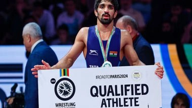 Sports News | Paris Olympics: Aman Sehrawat Reaches Quarterfinals of Men's Freestyle 57 Kg