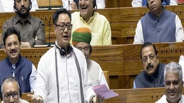 India News | Minority Affairs Minister Kiren Rijiju Raises Issue of Tiruchendurai Village in Parliament