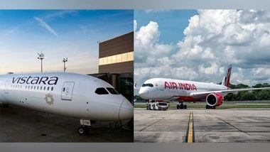 India News | Air India, Vistara Gets DGCA Approval to Integrate Aircraft Line Maintenance Operations