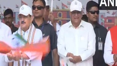 India News | Union Minister Nadda,  Gujarat CM Flag off 'Tiranga Yatra' in Rajkot