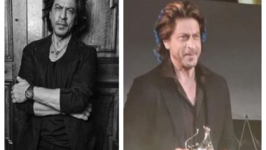 Entertainment News | Bollywood Icon Shah Rukh Khan Honoured with Pardo Alla Carriera Award, Charms Audience with His Speech