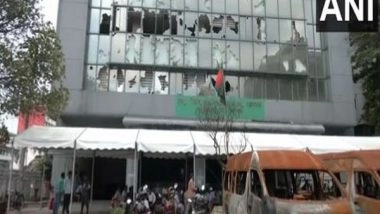 World News | During Recent Bangladesh Protests 'Setu Bhaban' Set Ablaze in Dhaka, Vehicles Worth Crores Charred