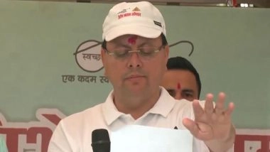 India News | CM Dhami Pays Tribute to Mahatma Gandhi; Flags off Cleanliness Drive Ahead of Independence Day