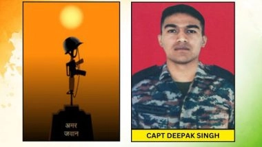 India News | Indian Army Salutes Supreme Sacrifice of Capt. Deepak Singh Who Was Killed in Encounter with Terrorists in Doda