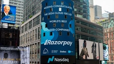 Business News | Razorpay Honoured As One of the Few Indian Companies to Feature in 'Forbes Cloud 100 List' 2024, Joins Global Titans in AI and Cloud Technology