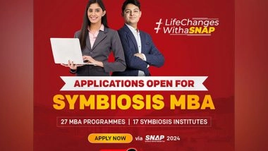 Business News | Symbiosis MBA Admissions Are Now Open Via SNAP Test 2024