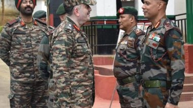 India News | 3 Spear Corps Commander Visits Assam Rifles Formation to Review Internal Security Situation