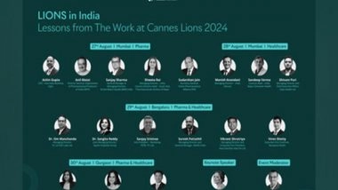 Business News | The Work from LIONS Announces Live Indian Showcase of Cannes Lions 2024 Winning Work from 27th to 30th August 2024