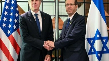 World News | Israel President Herzog Meets with US Secretary Blinken