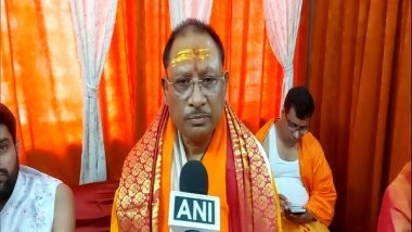 India News | Chhattisgarh CM Offers Prayers at Mahakaleshwar Temple on Raksha Bandhan