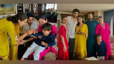 Entertainment News | Raksha Bandhan 2024: Sara Ali Khan Ties Rakhi to Ibrahim, Jeh; Misses Taimur, Inaaya