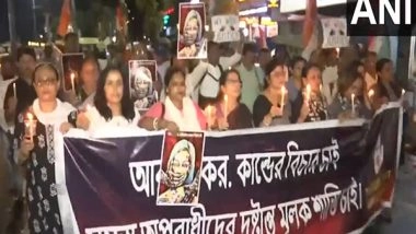 India News | Kolkata Rape-murder: Congress Workers Hold Candle March in West Benagl's Siliguri