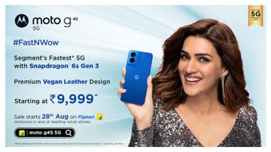 Business News | Motorola Launches Moto G45 5G - the Segment's Fastest* 5G Smartphone Powered by Snapdragon® 6s Gen 3 Processor at Just Rs 9,999#