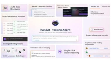Business News | LambdaTest Introduces KaneAI: The First End-to-end AI Test Agent, Pioneering a New Era in Quality Engineering