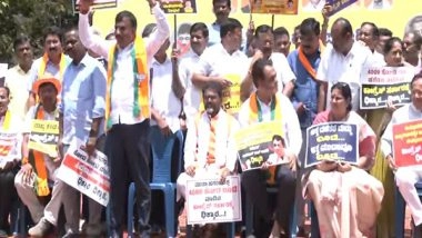 India News | Karnataka: BJP Holds State-wide Protest Against Congress for Disrespecting Governor Gehlot