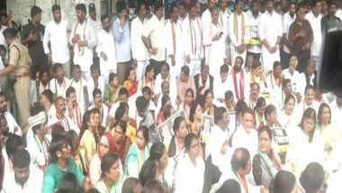 India News | Telangana: Congress Stage Protest Against SEBI Chief; Demands JPC Inquiry over Hindenburg-Adani-SEBI Row