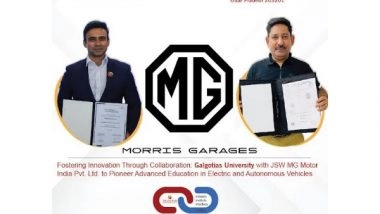 Business News | JSW MG Motor India Joins Hands with Galgotias University to Nurture Engineering Talent
