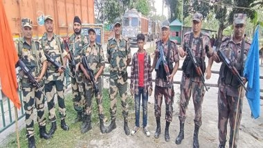 India News | BSF Apprehends Bangladeshi National Trying to Cross International Border in West Bengal