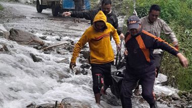 Rudraprayag: 4 Nepali Nationals Trapped and Killed Under Debris Near Phanta Helipad in Uttarakhand (Watch Video)