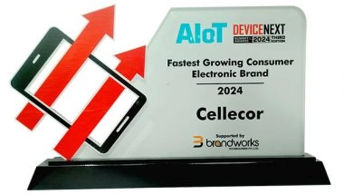 Business News | Cellecor Gadgets Limited Honoured as Fastest Growing Consumer Electronics Brand 2024 at 3rd DEVICENEXT SUMMIT & AWARDS