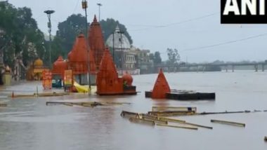 India News | Temples on Ram Ghat Submerged After Water Level of Shipra River Rises in MP's Ujjain