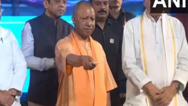 India News | UP CM Yogi Aditynath Lays Foundation Stone for Several Projects to People of Braj on Eve of Janmashtami