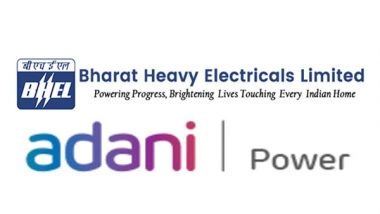 Business News | BHEL Secures Rs 11,000 Cr Contract for Three Supercritical Power Projects from Adani Power