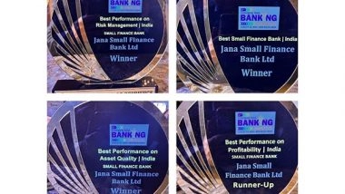 Business News | Jana Small Finance Bank Sweeps 4 Awards at ICC Emerging Asia Banking Conclave