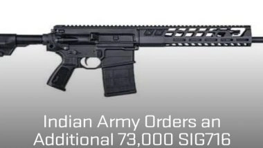 Business News | Indian Army Orders an Additional 73,000 SIG716 Rifles: SIG SAUER