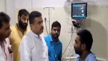 India News | West Bengal LoP Suvendu Adhikari Meets Injured People Who Participated in 'Nabanna Abhiyan'; Assures All Possible Help