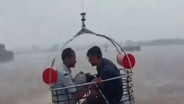 India News | Gujarat Floods: IAF Rescues Four from Devbhumi Dwarka