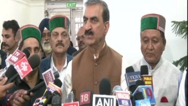 India News | HP CM Releases Statement on Financial Condition of State, Blames BJP