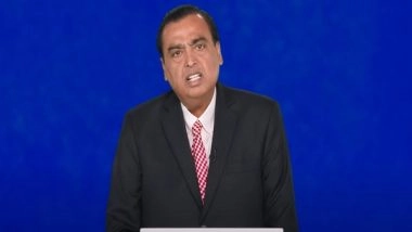 Business News | Agriculture, Education, Healthcare, Entertainment Among Sectors to Benefit from AI: Mukesh Ambani