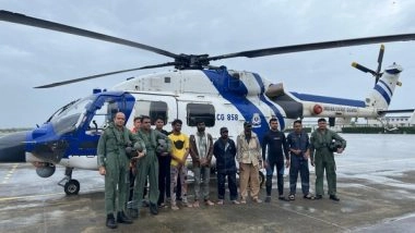 India News | 61 People Rescued by Coast Guard Air Enclave over Two Days in Porbandar