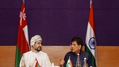 World News | Union Min of Commerce Piyush Goyal Meets Oman Counterpart, Discuss Bilateral Trade