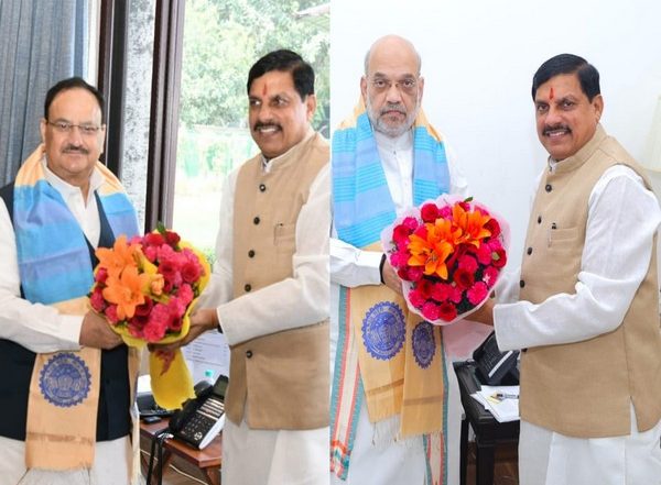 India News | MP CM Mohan Yadav Calls on Union Ministers Amit Shah, JP Nadda in New Delhi