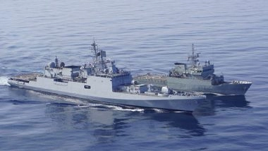 World News | INS Tabar, Spanish Navy Ship Atalaya Conduct Exercise in Mediterranean Sea