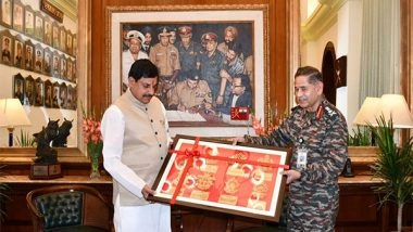 India News | Army Chief General Upendra Dwivedi Meets MP CM Mohan Yadav, Discuss Wide-ranging Issues