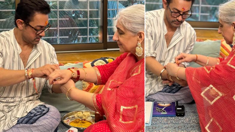 Aamir Khan and Nikhat Hegde Tie Rakhi to Each Other; Check Out Their Raksha Bandhan Celebration Pics