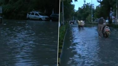 Ahmedabad Rains: Amid Heavy Rainfall in Certain Parts of Gujarat, Residential Areas of Ahmedabad Face Severe Waterlogging (Watch Videos)