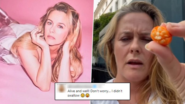 Alicia Silverstone Is Alive and Well! 'Clueless' Actress Says, 'I Didn't Swallow' To Concerned Fans After Posting Video of Eating Apparently Poisonous Deadly Nightshade Fruit (Watch)